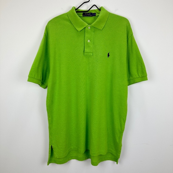 Polo Ralph Lauren Polo Shirt Large Green Logo Short Sleeve Colorful Collared. - Picture 2 of 8